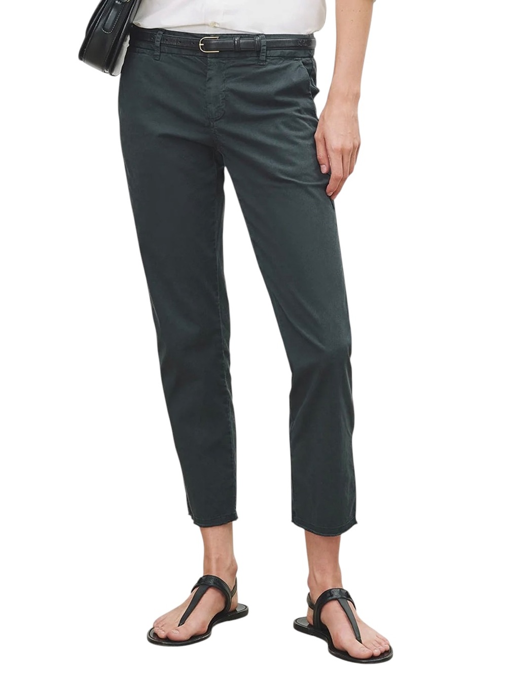 Nili Lotan East Hampton Pants Carbon Grey Cotton Twill Trouser Sz 2